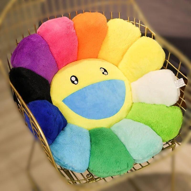 Cute & Colorful Sunflower Plush Pillow Flower Pillows, Fluffy ...