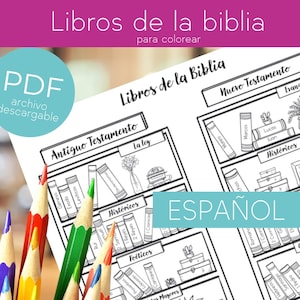 Livres bibliques à colorier, livres bibliques en espagnol