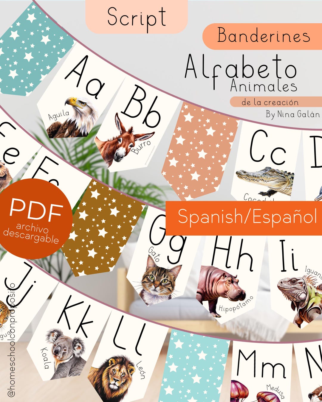 Animal Alphabet Banners | SCRIPT | Christian Educational Decoration ...