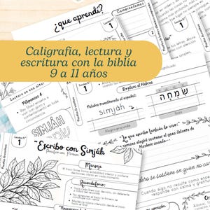 Simjáh Tramo 1 PDF | Lectura y Caligrafía bíblica para niños 12-14 años | Homeschool Torá | formación del carácter