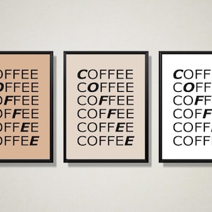 Coffee Inscription Poster: Cafe Bar Wall Art (Digital Print)