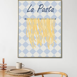 La Pasta Kitchen Print: Retro Italian Food Illustration (Digital Download