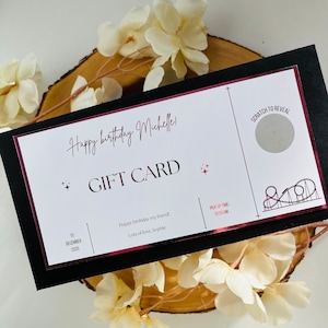 Personalisiertes Geschenkkartenticket | Geschenkkarte | Überraschungsgutschein | Folienticket | Ticket | Erinnerungsstücke | Geschenk