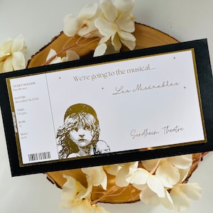Personalisiertes Musical-Ticket | Musikalischer Überraschungsgutschein | Folienticket | Ticket | Erinnerungsstücke | Geschenk