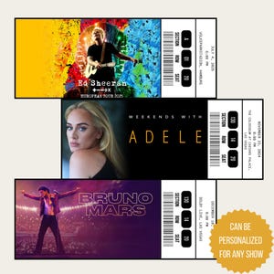 Personalized Concert Gift Ticket Full Color | Concert | Surprise Voucher | Full Color Ticket | Ticket | Memorabilia | Gift