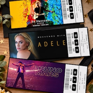 Personalized Concert Gift Ticket Full Color | Concert | Surprise Voucher | Full Color Ticket | Ticket | Memorabilia | Gift