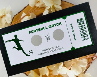 Personalised Football Match Ticket | Football | Surprise Voucher | Foil Ticket | Ticket | Memorabilia | Gift