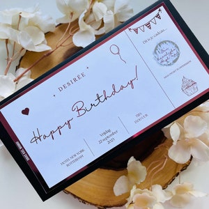 Personalisiertes Geburtstagsticket | Geburtstag | Überraschungsgutschein | Folienticket | Ticket | Erinnerungsstücke