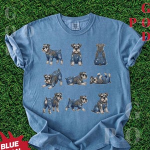 Schnauzer Denim Graphic Shirt Schnauzer Mom Shirt Schnauzer Graphic Tee Tattoo Style Shirt Schnauzer Owner Gift Vintage 90s Dog Tshirt