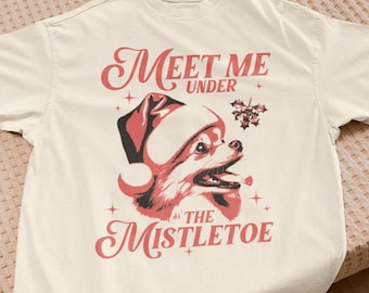 Pomeranian julklapp rolig mistel-tröja vintage Pomeranian julklapp Pom mamma-tröja jul hund-tröja Pomeranian älskare gåva