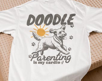 Doodle ouderschap Parenting is my Cardioshirt hond sociaal clubshirt doodle hond vader doodle moeder shirt grappige doodle hond cadeau doodle minnaar cadeau