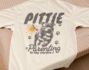 La parentalité Pittie est ma chemise cardio, chemise Dog Social Club, t-shirt vintage pour chien, t-shirt maman Pitbull, cadeau Pitbull, t-shirt papa Pitbull, chemise amateur de Pitbull