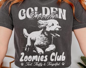 Golden Doodle Zoomies Club Shirt Dog Social Club Shirt Vintage Dog Shirt Funny Golden Doodle Gift Golden Doodle Shirt Doodle Mom Doodle Dad