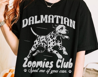 Dalmatian Zoomies Club Shirt Dog Social Club Shirt Vintage Dog Tee Dalmatian Dog Shirt Dalmatian Lover Gift Dalmatian Mom Dalmatian Dog Dad