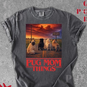 Camiseta de mamá de pug Camiseta con estampado de pug adorable Camiseta grunge de animales Camiseta con meme de perro Camiseta de mamá de pug Regalo para dueño de pug Regalo divertido para amantes de los pugs