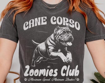 Cane Corso Zoomies Club Shirt Dog Social Club Shirt Vintage Dog Shirt Cane Corso Dad Shirt Cane Corso Mom Tshirt Gift for Cane Corso Owner
