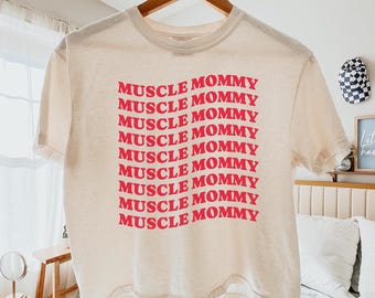 Muscle Mommy Crop Top Womens Weightlifting Crop Top Gym Crop Top Gym Y2K Crop Top Womens Powerlifting Tee Gym Workout Top Vintage Gym Top