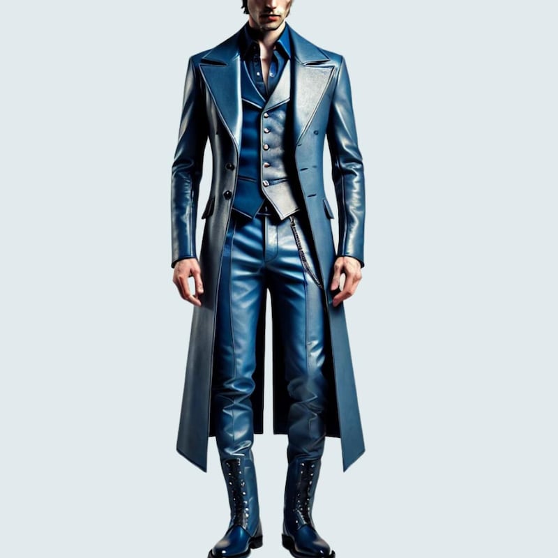 Mens Overcoat Mens Royal Blue Dress Coats on Sale main image 1