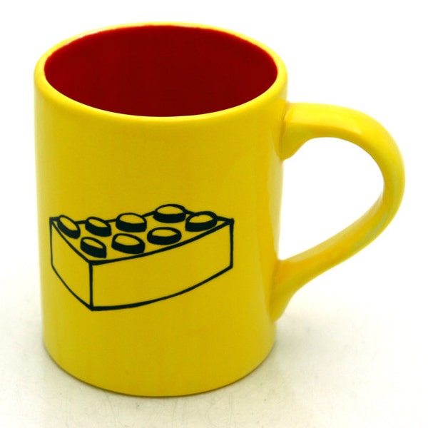 Mug with  Brick Bright Yellow and Red