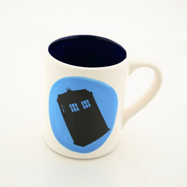 Dr Who Tardis Mug , dark blue interior, bigger on the inside