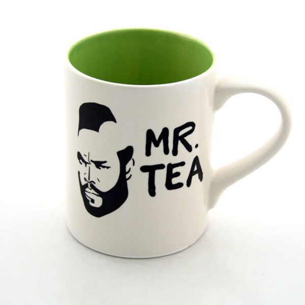 Mr T Mug Tea Cup Featuring Mr. T THE ORIGINAL an 80s Retro Flashback LIME