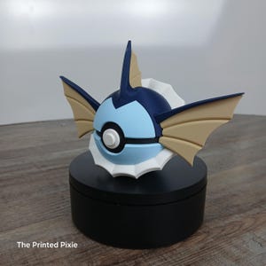 Vaporeon-Inspired Monster Ball | Water-Type | Unique Gaming Decor | Perfect for TCG Fans or Collectors | Gift Idea for Gamers & Cosplay