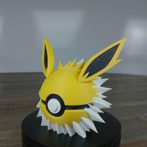 Jolteon-Inspired Monster Ball | Electric-Type | Unique Gaming Decor | Perfect for TCG Fans or Collectors | Gift Idea for Gamers & Cosplayers