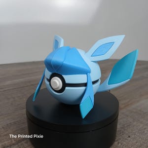 Glaceon-Inspired Monster Ball | Ice-Type | Unique Gaming Decor | Perfect for TCG Fans or Collectors | Gift Idea for Gamers & Cosplay