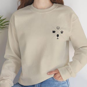 Embroidered Equestrian Crewneck Sweatshirt | Perfect Gift for Horse Lovers, Adult Ammy Apparel