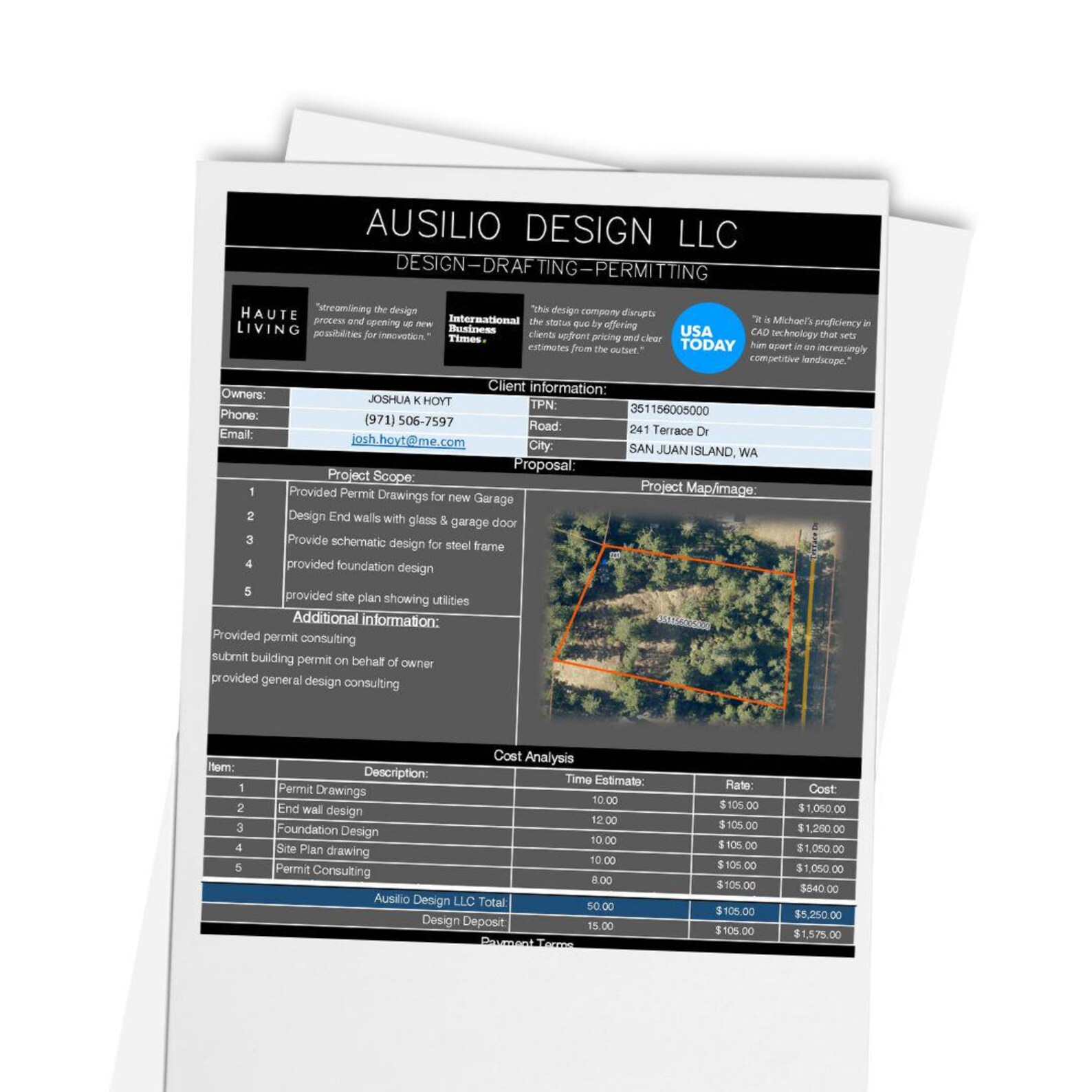 Design Estimate Template (excel) - Etsy