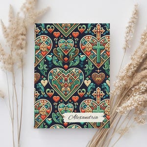 Diario de oración personalizado para mujeres cristianas, cuaderno, regalo para mamá y abuela, material de estudio bíblico, diario para personas religiosas con versos bíblicos, &quot;Querido Dios&quot;.