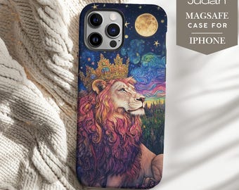 MagSafe Christian Phone Case iPhone 17 Pro Max Case Jesus Lion of Judah, Faith Based Cover For iPhone 17 16 15 14 13, iPhone Air Case