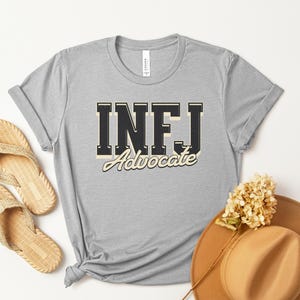 INFJ Advocate Block Letters T-Shirt, MBTI Shirt, Gift for INFJ, 16 personalities, Gift for Psychology