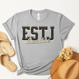 ESTJ Executive Block Letters T-Shirt, MBTI Shirt, Gift for ESTJ, 16 personalities, Gift for Psychology, Executive Personality Theory