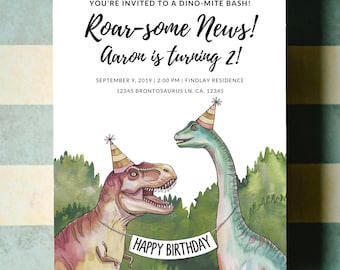 Dinosaur Birthday Invitations