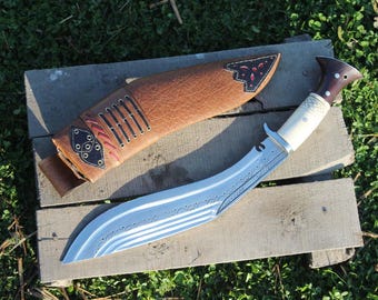 Handmade Nepalese Kukri - 12 Inch Water-Tempered Blade, Working Tool