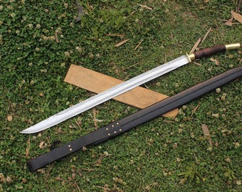 Espada Dao Choppe-machete de 30 pulgadas de largo / Espada personalizada / Khukur / Kukri / Hoja afilada / Hecha a mano en Nepal / Espada de trabajo real Lista para la venta.