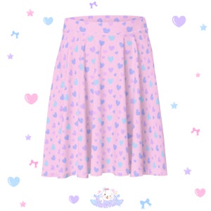 Pastel skirt, fairy kei, kawaii skirt, harajuku, yume kawaii, fairy kei skirt, decora, cute skater skirt, kawaii core, kawaii skater skirt,