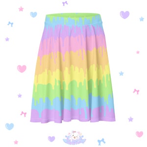 Pastel skirt, decora skirt, fairy kei, yume kawaii, harajuku skirt, pastel kawaii, kawaii skirt, cute skater skirt, fairy kei skirt, kawaii