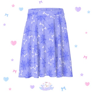 Pastel goth skirt, creepy cute, pastel kawaii goth, pastel goth, kawaii goth skirt, creepy kawaii, pastel goth skater skirt, kawaii skirt