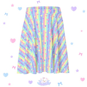 Fairy kei skater skirt, decora kei skirt, harajuku skirt, fairy kei, kawaii skater skirt, harajuku, yume kawaii, pastel skirt, cute skirt,