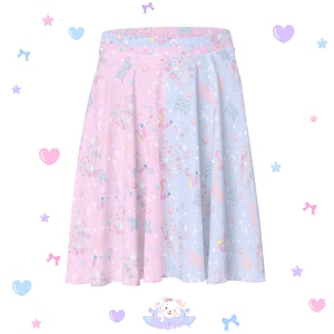 Pastel goth, creepy cute skirt, pastel kawaii goth, pastel goth skirt, kawaii goth skirt, kawaii hallowen clothes, pastel goth skater skirt,