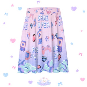 Kawaii skirt, fairy kei clothing, yume kawaii, gamer girl, fairy kei skirt, decora skirt, harajuku skirt, cute skater skirt, kawaii core