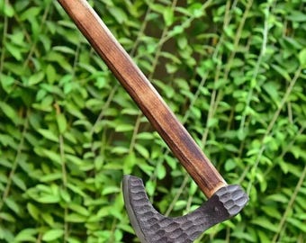 Ragnar-bijl, op maat gemaakte handgesmede Viking-bijl koolstofstalen tomahawk met leren schede