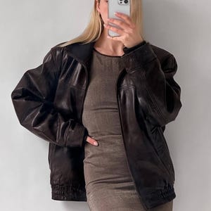 Frauen Oversize Bomber Handmade Lammfell weiche echte Lederjacke, Naturleder, Frauen Casual Wear echte schwarze Jacke, Geschenk für sie