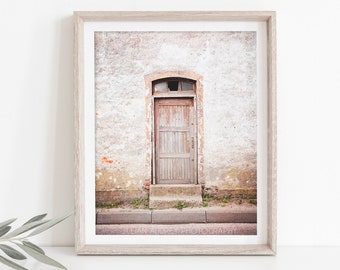 Brown Door Photograph, Urban Decay, Rural Photography, Abandoned, Architecture, Rustic, Texture, Travel, Poland Photography, Europe Art