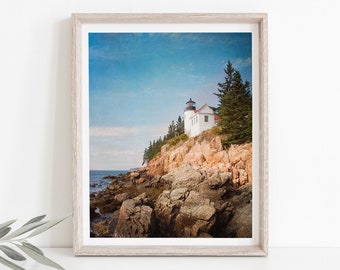 Maine Photography, Lighthouse Photograph, Coastal Photography, Nature, Dramatic Landscape, Ocean Photography, Seaside Art, Beach Photography