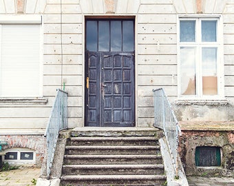 Door Picture, Poland Photography, Europe Photograph, Travel, Wanderlust, European, Rustic, Weathered Door, Door Art, Black Door, Entryway