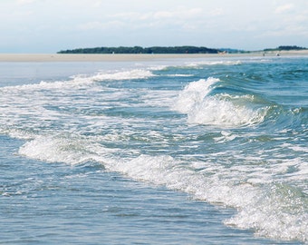 Beach Photography, Beach Landscape, Beach Photograph, Ocean Photography, Coastal, Ocean Waves, Water, Seashore, Aqua Blue, Sea, Surf, Swim