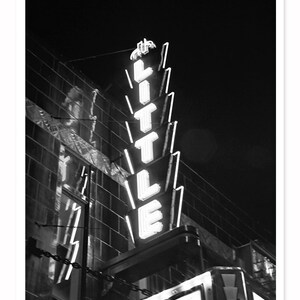 Black and White Photography, Art Deco Theater Sign Photography, Modern ...